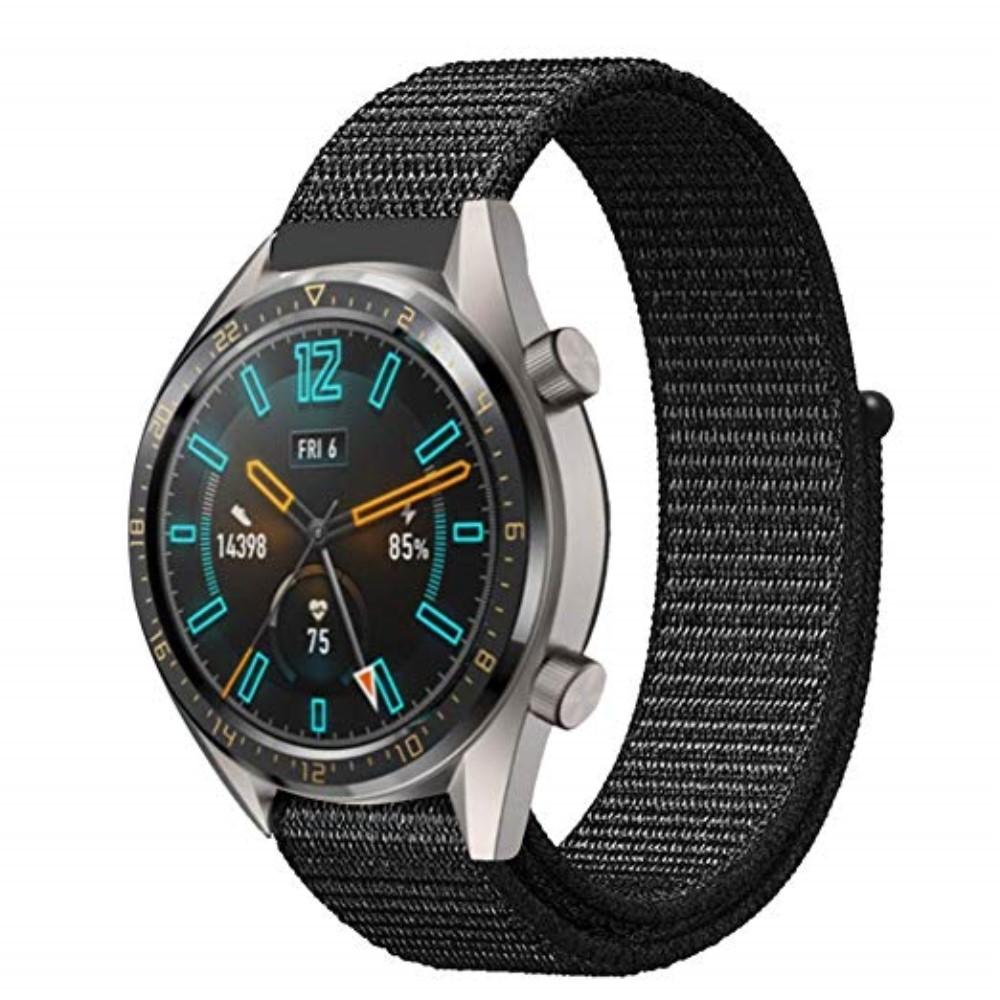 Huawei Watch GT/GT 2 46mm/GT 2 Pro svart Nylon bandje Zwart