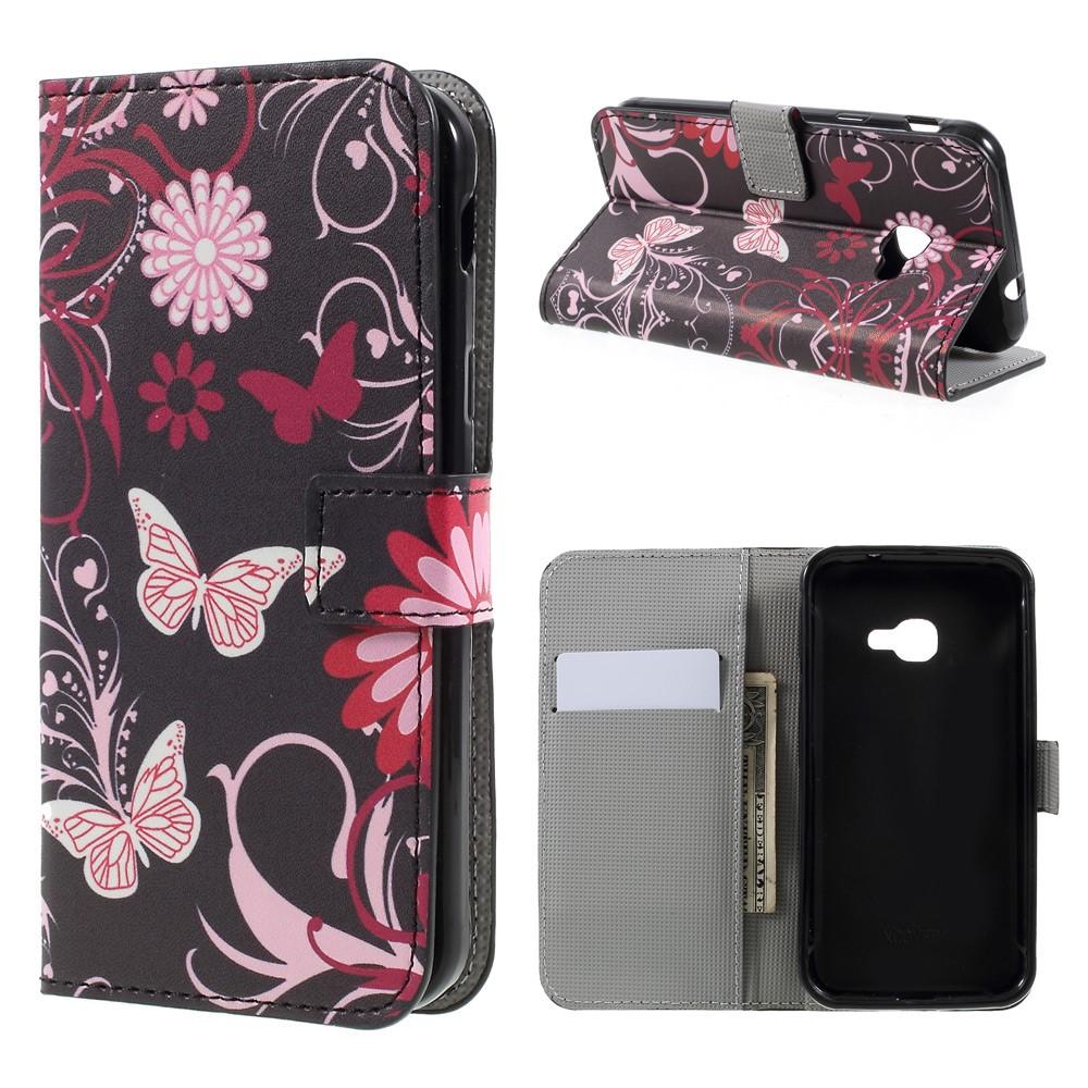 Samsung Galaxy Xcover 4/4s Bookcover hoesje Zwarte vlinder