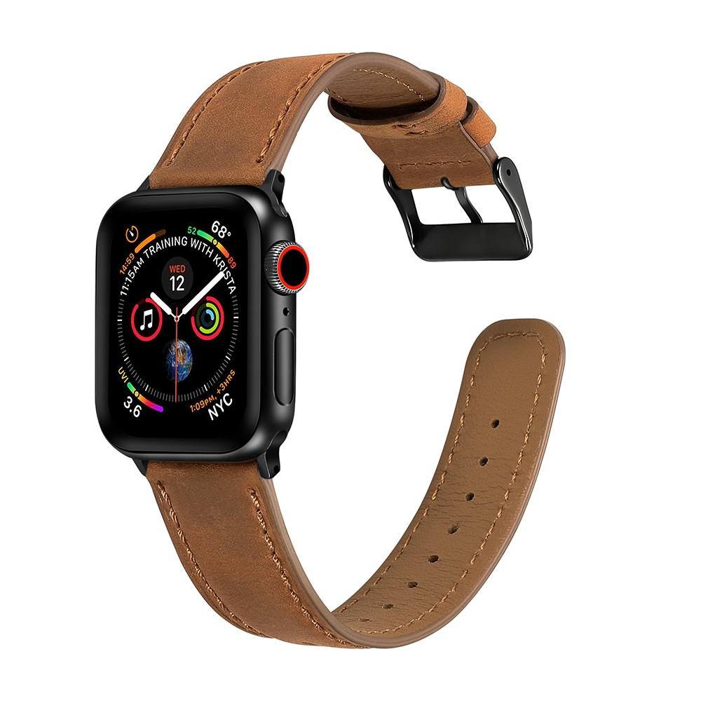 Apple Watch 44mm Retro bandje cognac