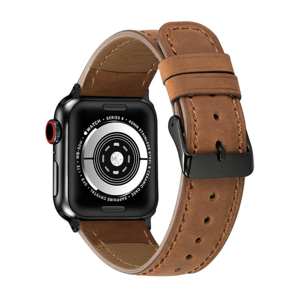 Apple Watch 44mm Retro bandje cognac