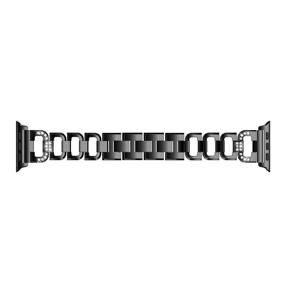 Apple Watch 41mm Series 8 Rhinestone Bracelet Zwart