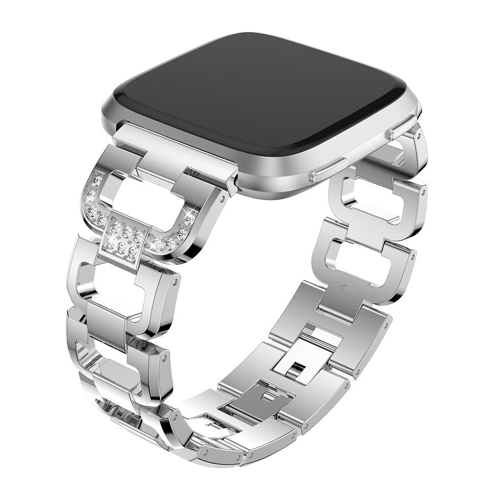 Fitbit Versa/Versa 2 Rhinestone Bracelet Zilver