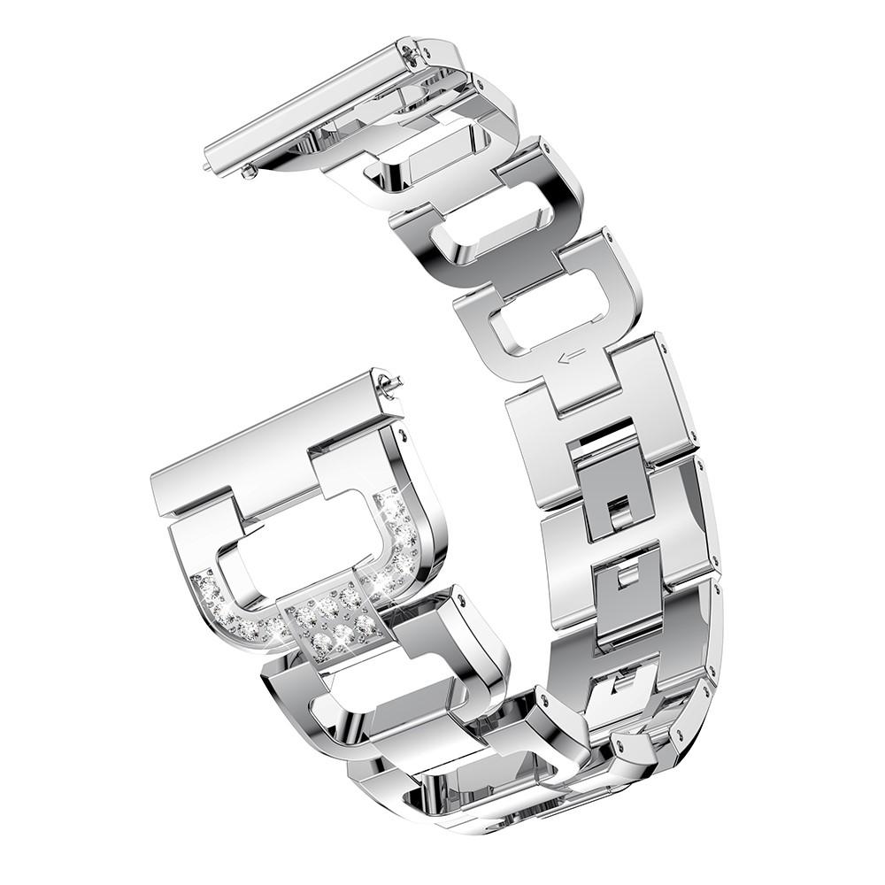 Samsung Galaxy Watch 46mm/Gear S3 Rhinestone Bracelet Zilver