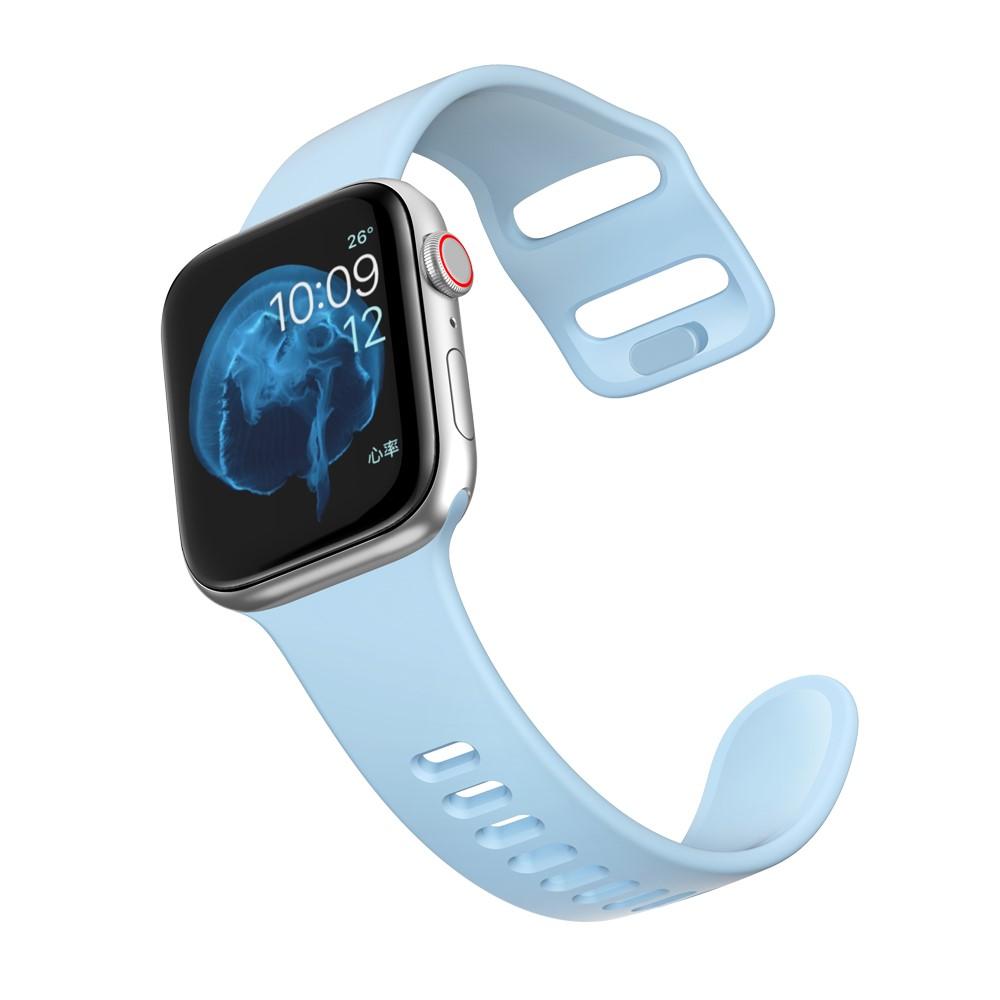 Apple Watch 41mm Series 9 Siliconen bandje lichtblauw