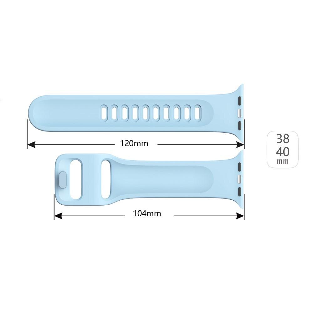 Apple Watch 41mm Series 8 Siliconen bandje lichtblauw