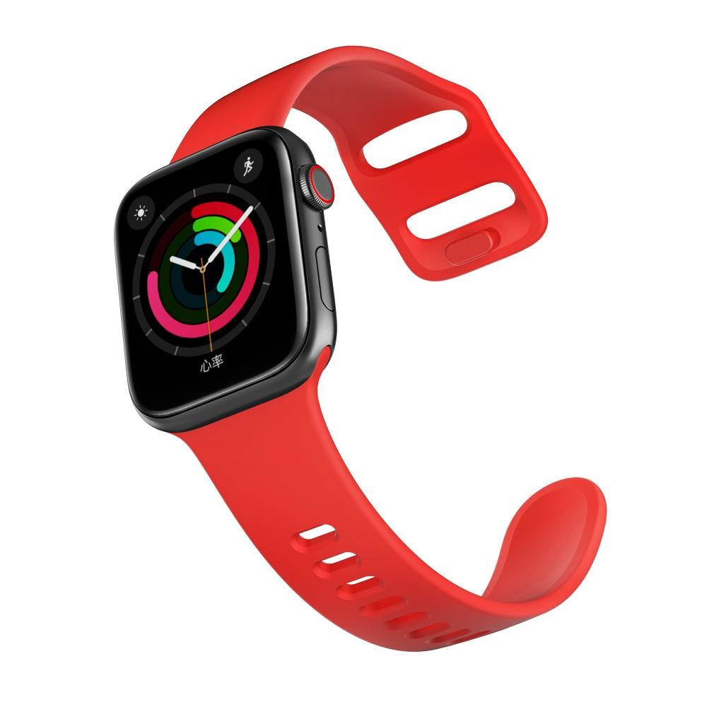 Apple Watch 41mm Series 8 Siliconen bandje rood