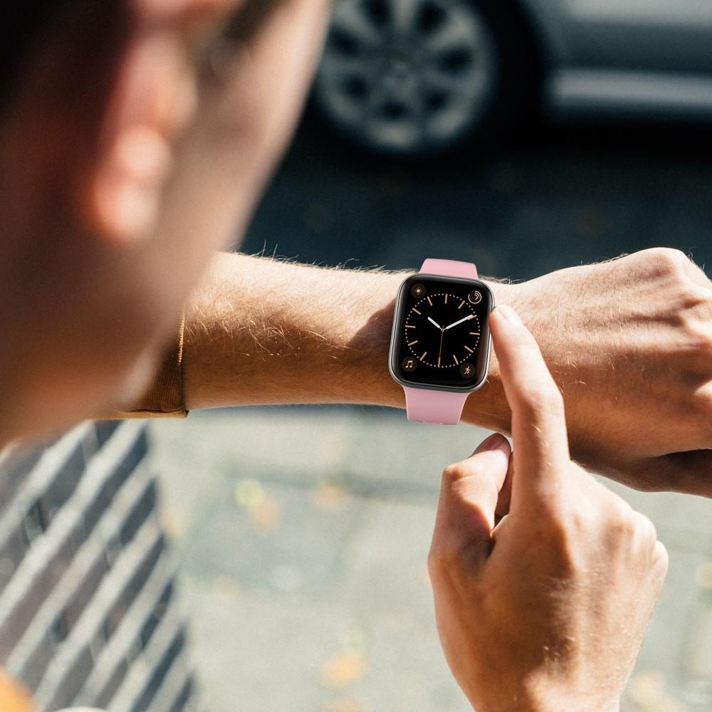 Apple Watch 41mm Series 9 Siliconen bandje roze