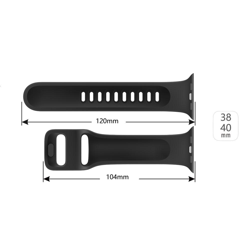 Apple Watch Series 8 41mm Siliconen bandje Zwart