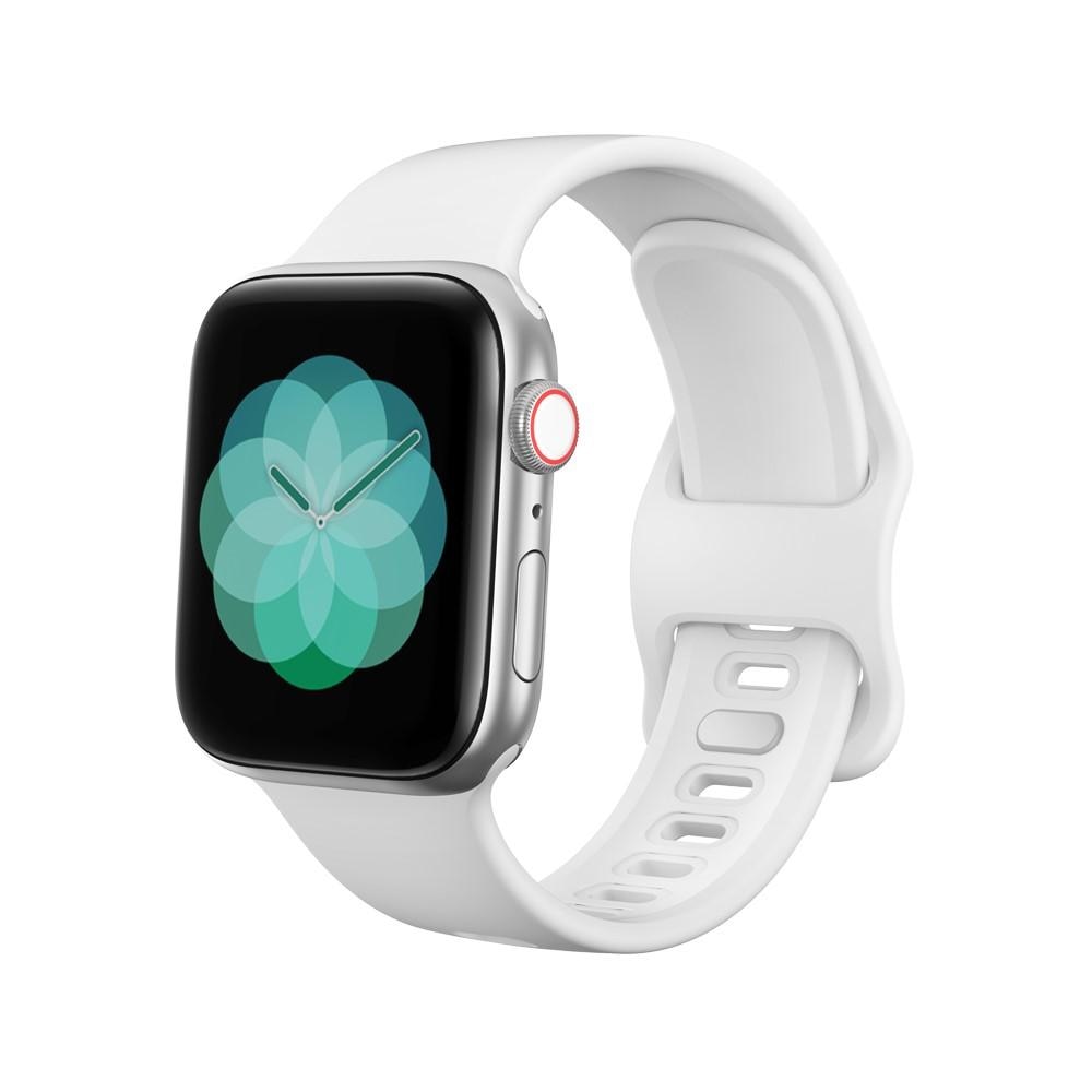 Apple Watch 41mm Series 7 Siliconen bandje wit