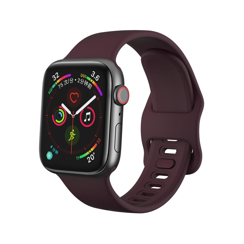 Apple Watch 45mm Series 7 Siliconen bandje paars