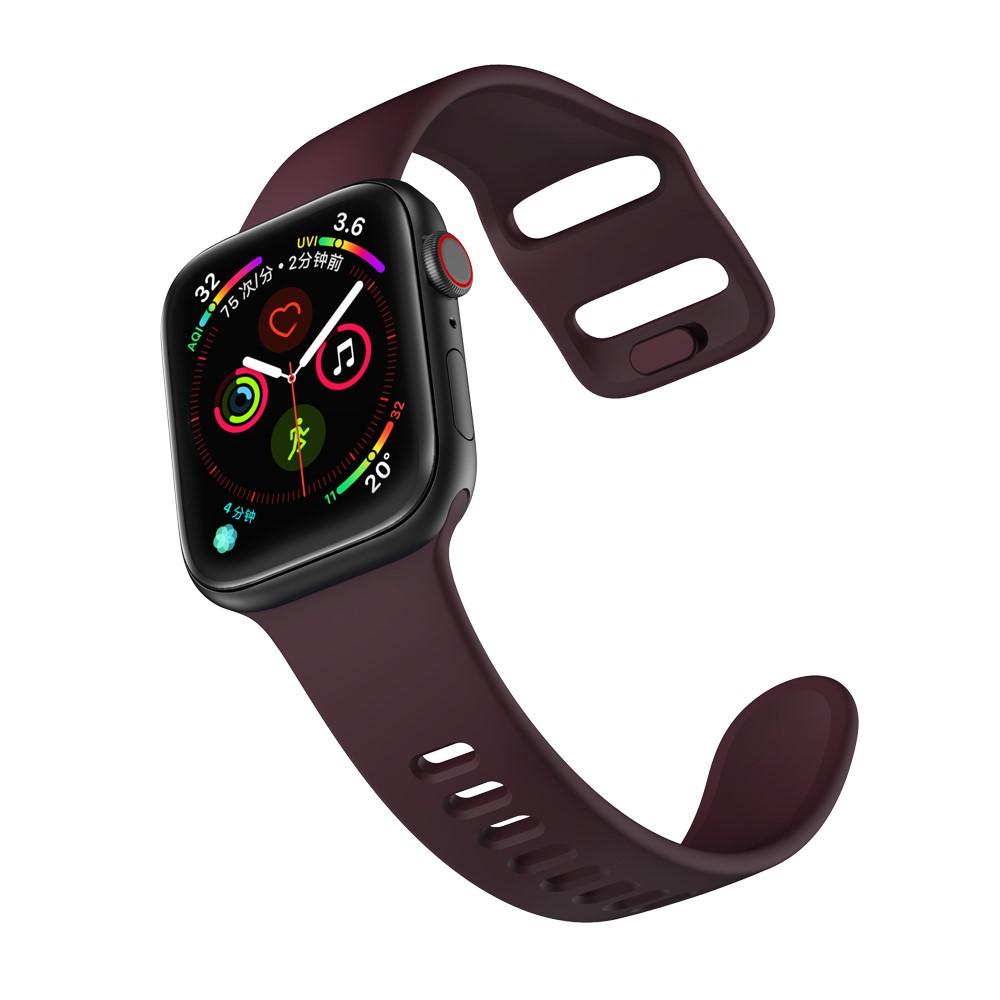 Apple Watch SE 44mm Siliconen bandje paars