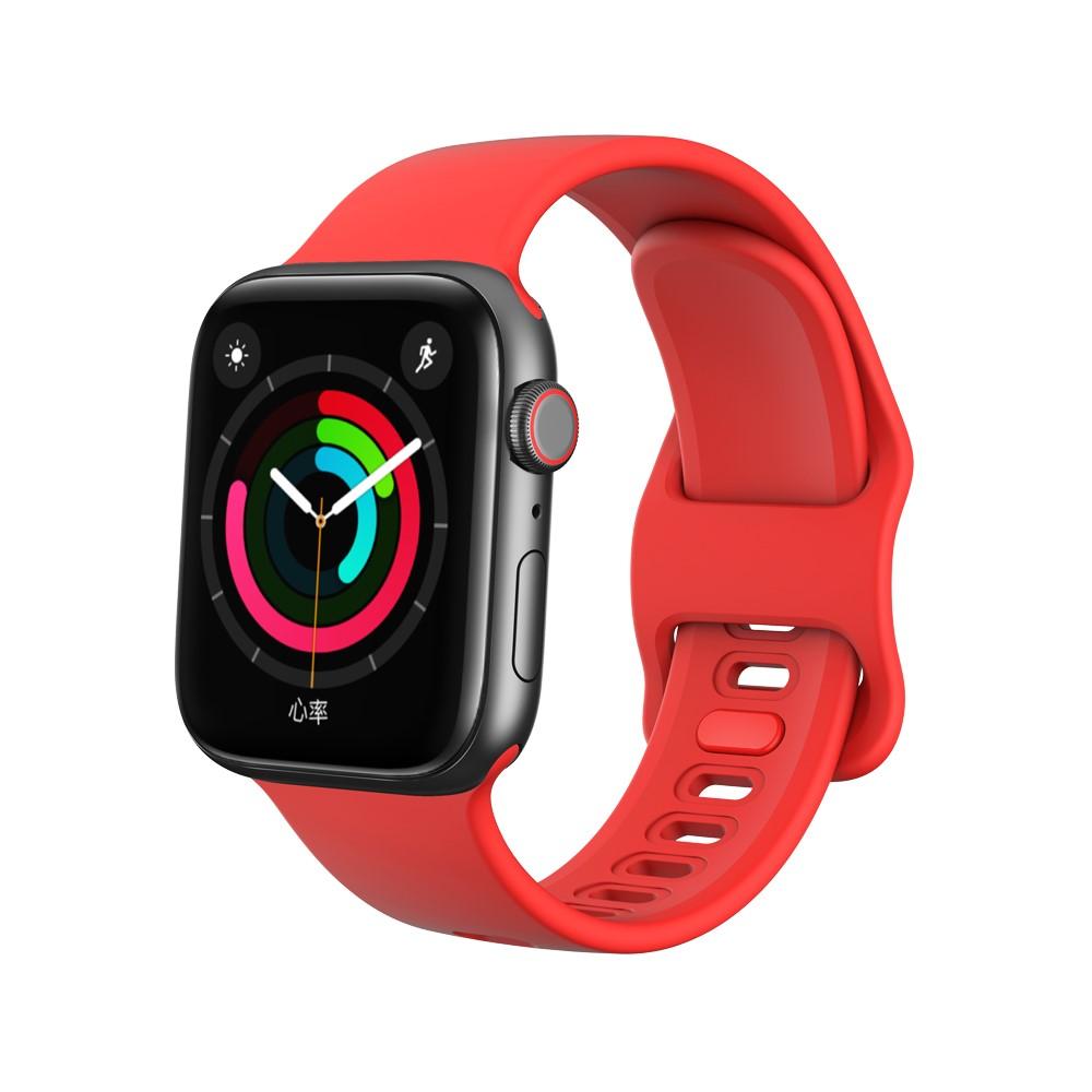 Apple Watch 44mm Siliconen bandje rood