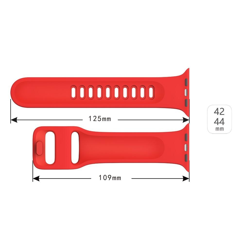 Apple Watch 45mm Series 7 Siliconen bandje rood
