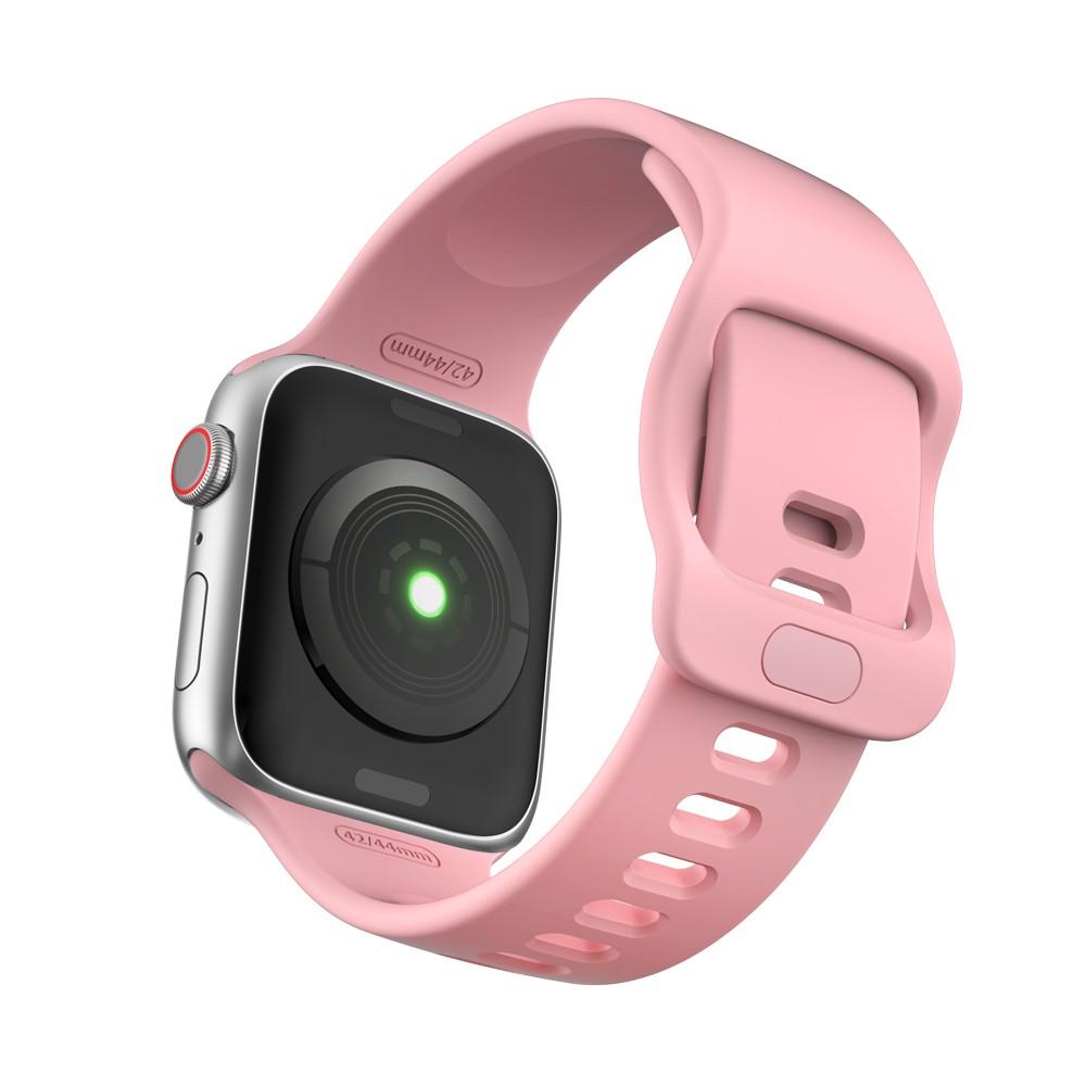 Apple Watch 45mm Series 8 Siliconen bandje Roze