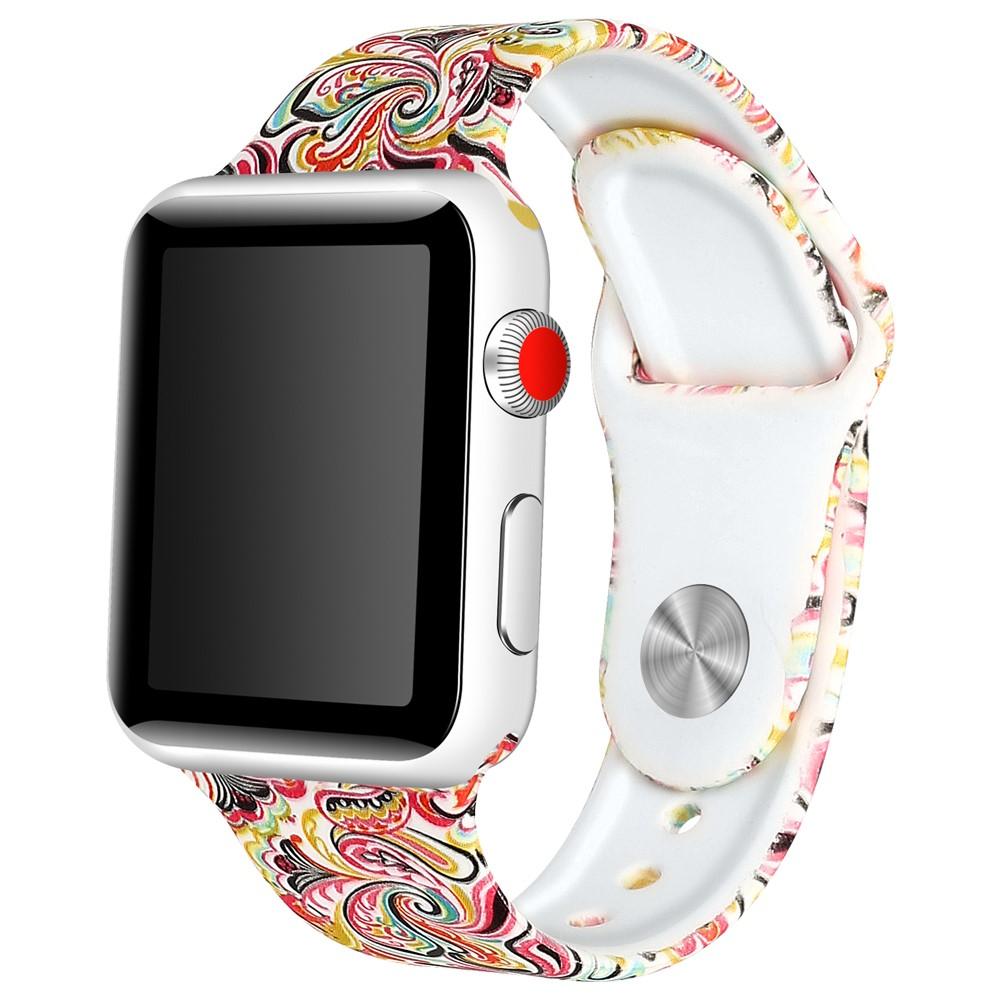 Apple Watch 45mm Series 7 Siliconen bandje paisley