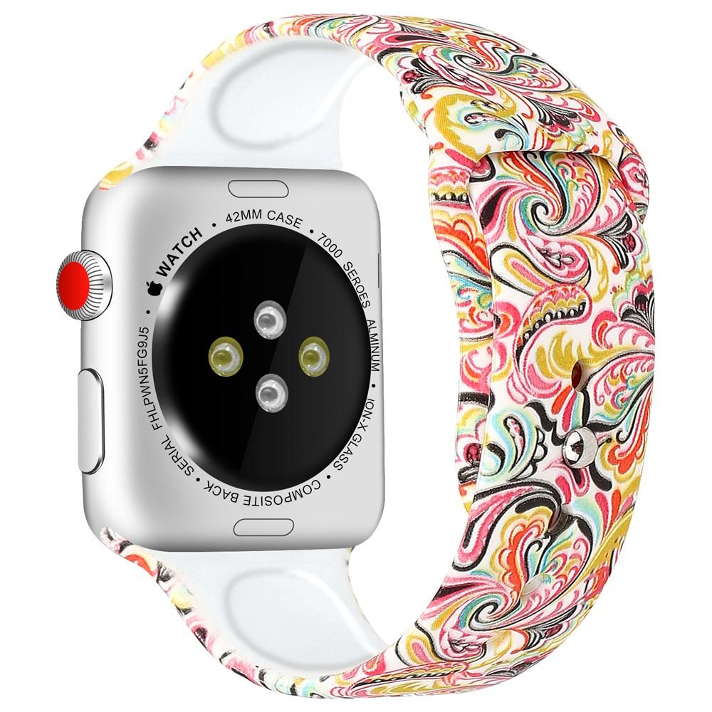 Apple Watch 44mm Siliconen bandje paisley