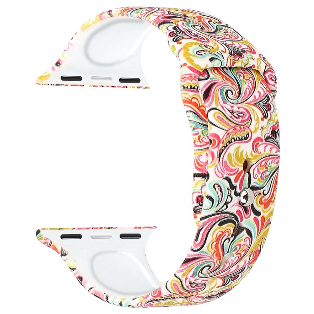 Apple Watch SE 44mm Siliconen bandje paisley