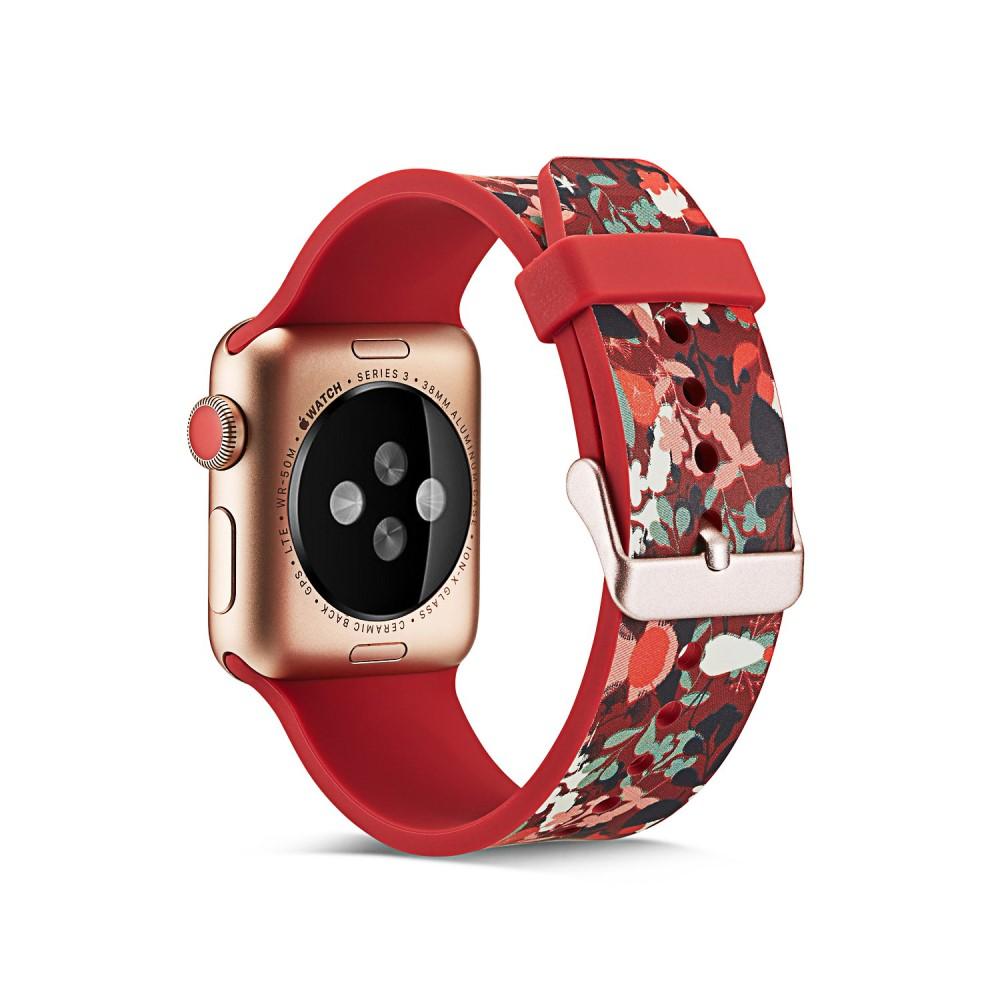 Apple Watch 42/44/45 mm Siliconen bandje Bloemen