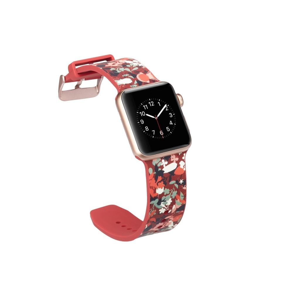 Apple Watch 42/44/45 mm Siliconen bandje Bloemen