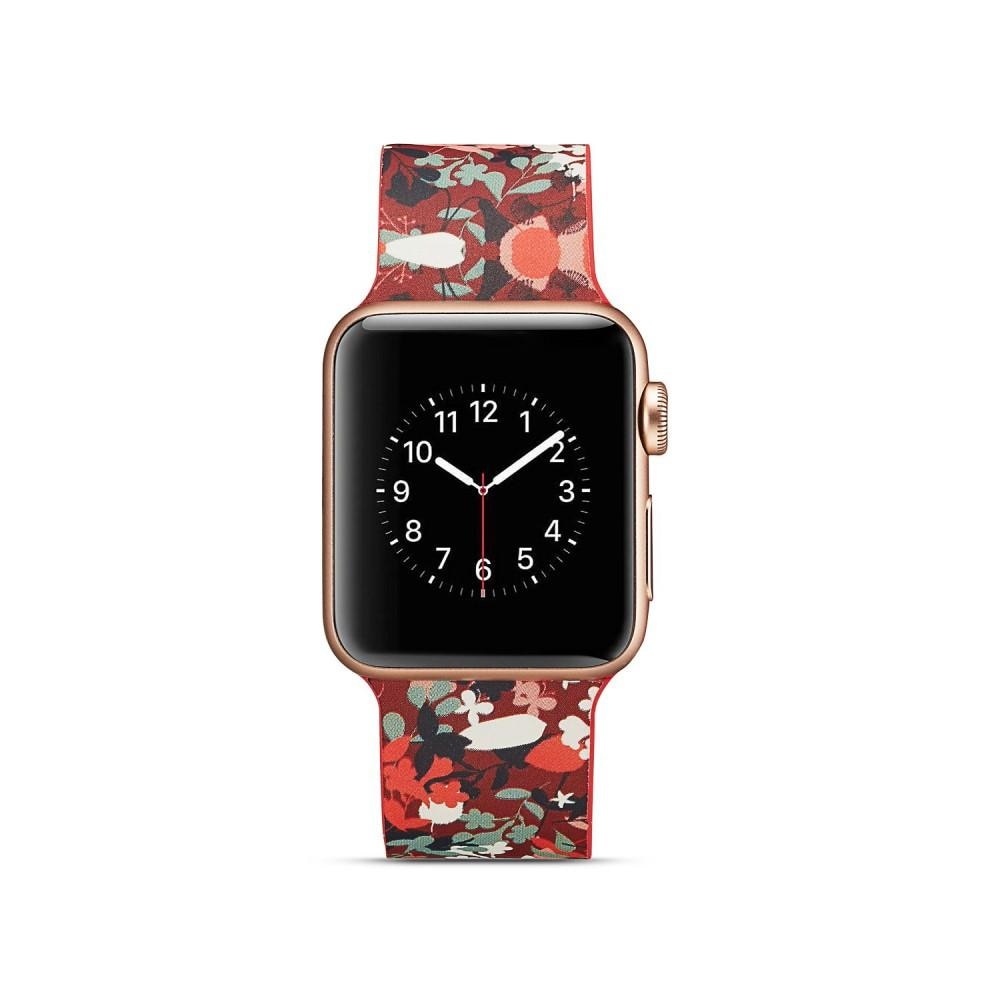 Apple Watch 42/44/45 mm Siliconen bandje Bloemen
