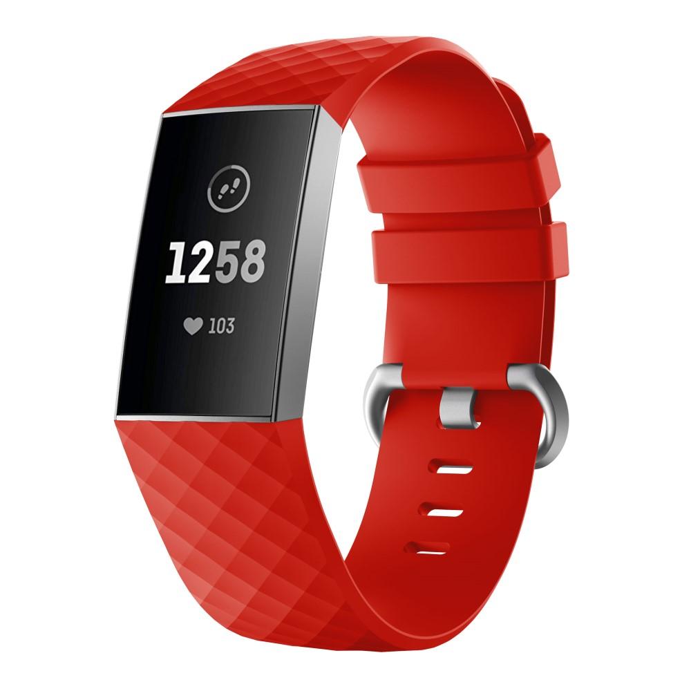 Fitbit Charge 3/4 Siliconen bandje Rood