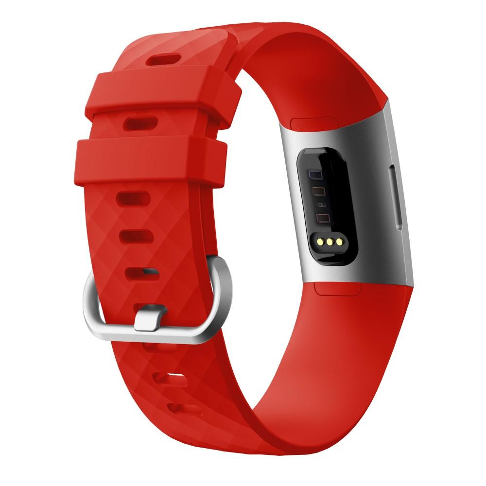 Fitbit Charge 3/4 Siliconen bandje Rood