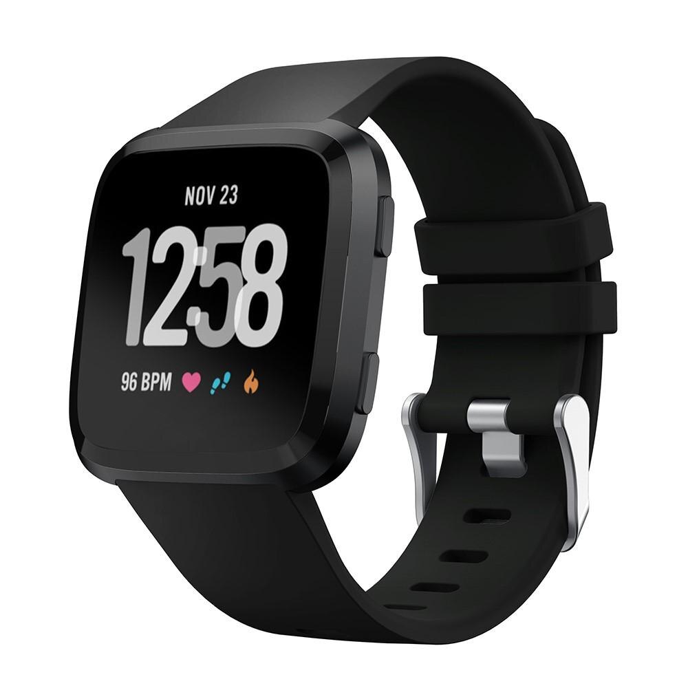 Fitbit Versa/Versa 2 Siliconen bandje Zwart