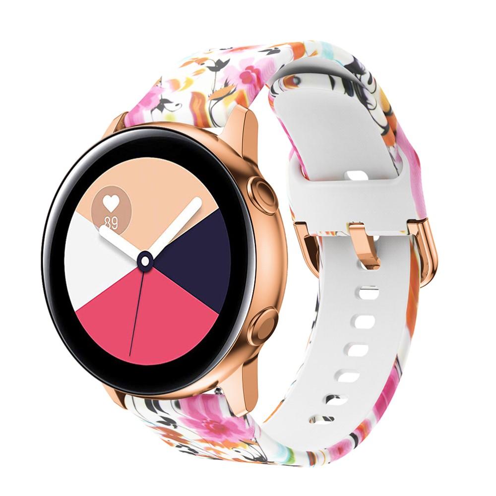 Samsung Galaxy Watch 42mm/Watch Active Siliconen bandje Bloemen