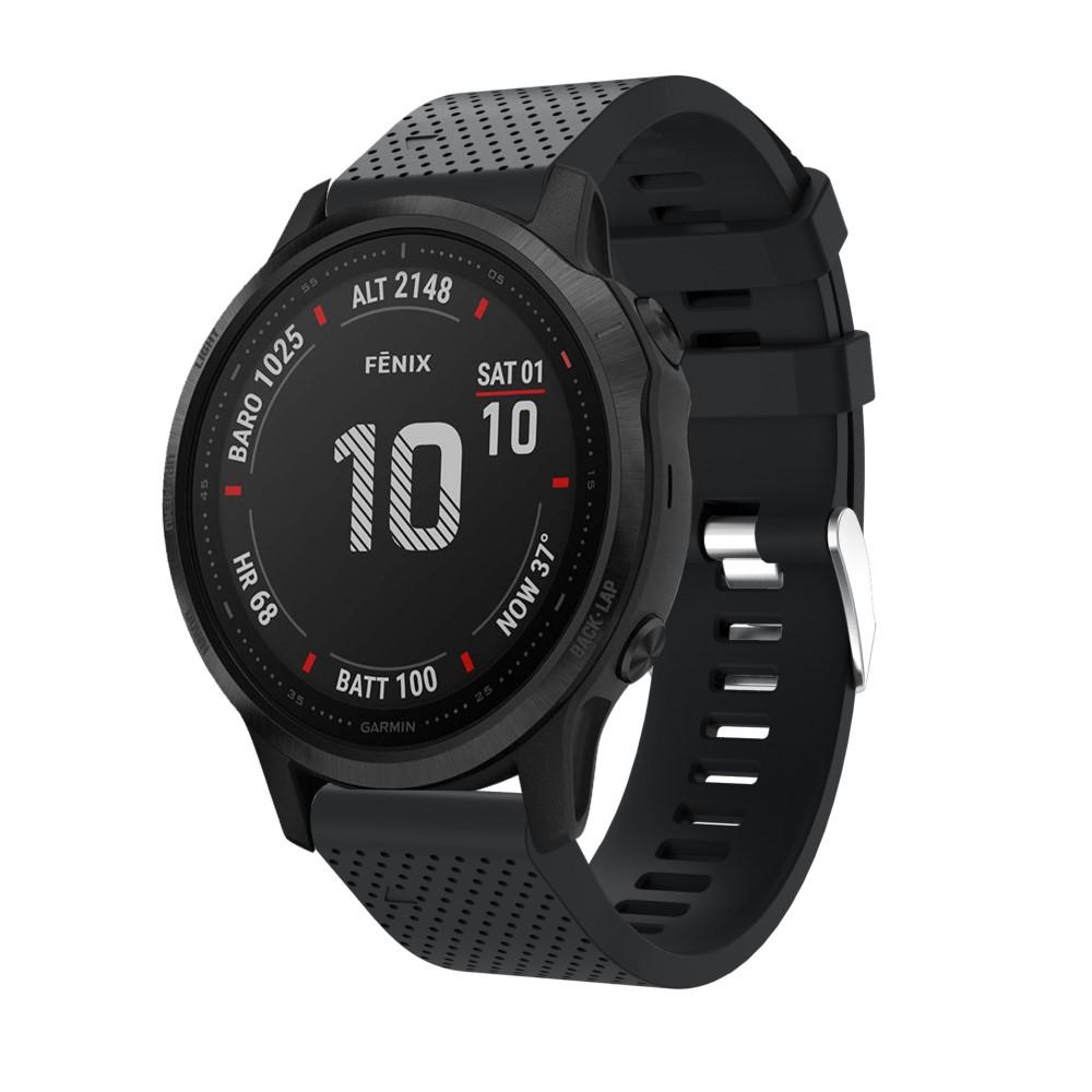 Garmin Fenix 6S/6S Pro/7S Siliconen bandje Zwart