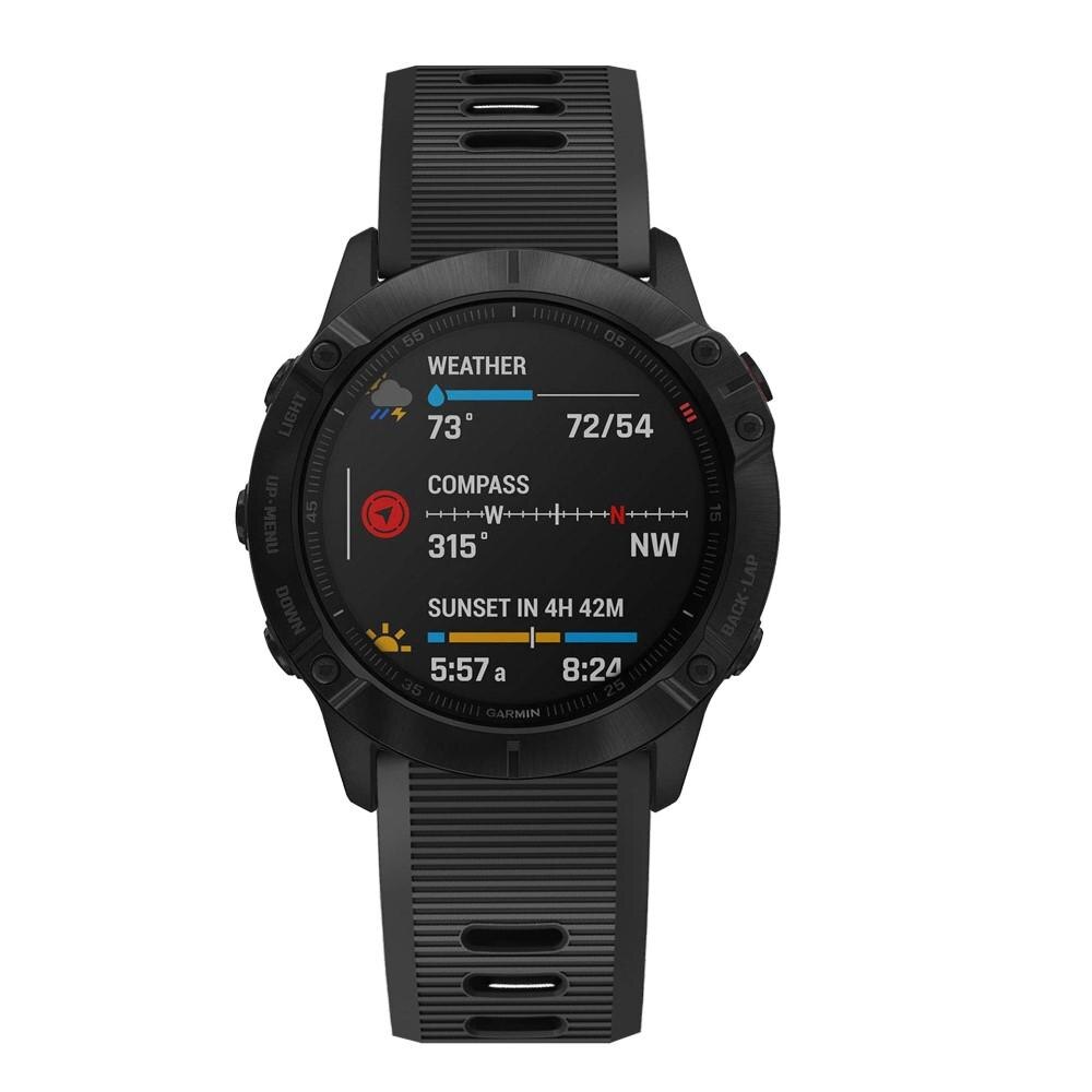 Garmin Fenix 7X Pro Siliconen bandje Zwart