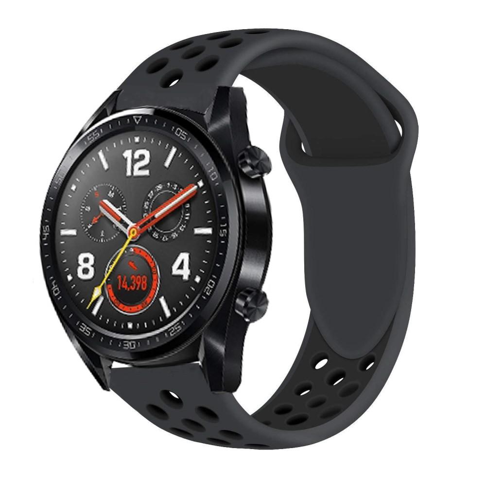 Huawei Watch GT/GT 2 46mm/GT 2 Pro Sport Siliconen bandje Zwart