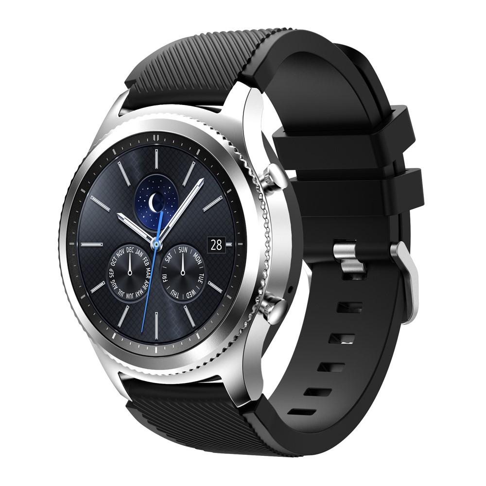 Samsung Gear S3 Frontier/S3 Classic Siliconen bandje Zwart