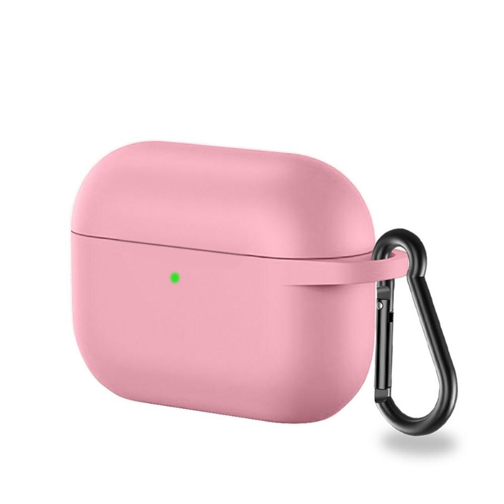 AirPods Pro Siliconen hoesje met karbinerhaak Roze