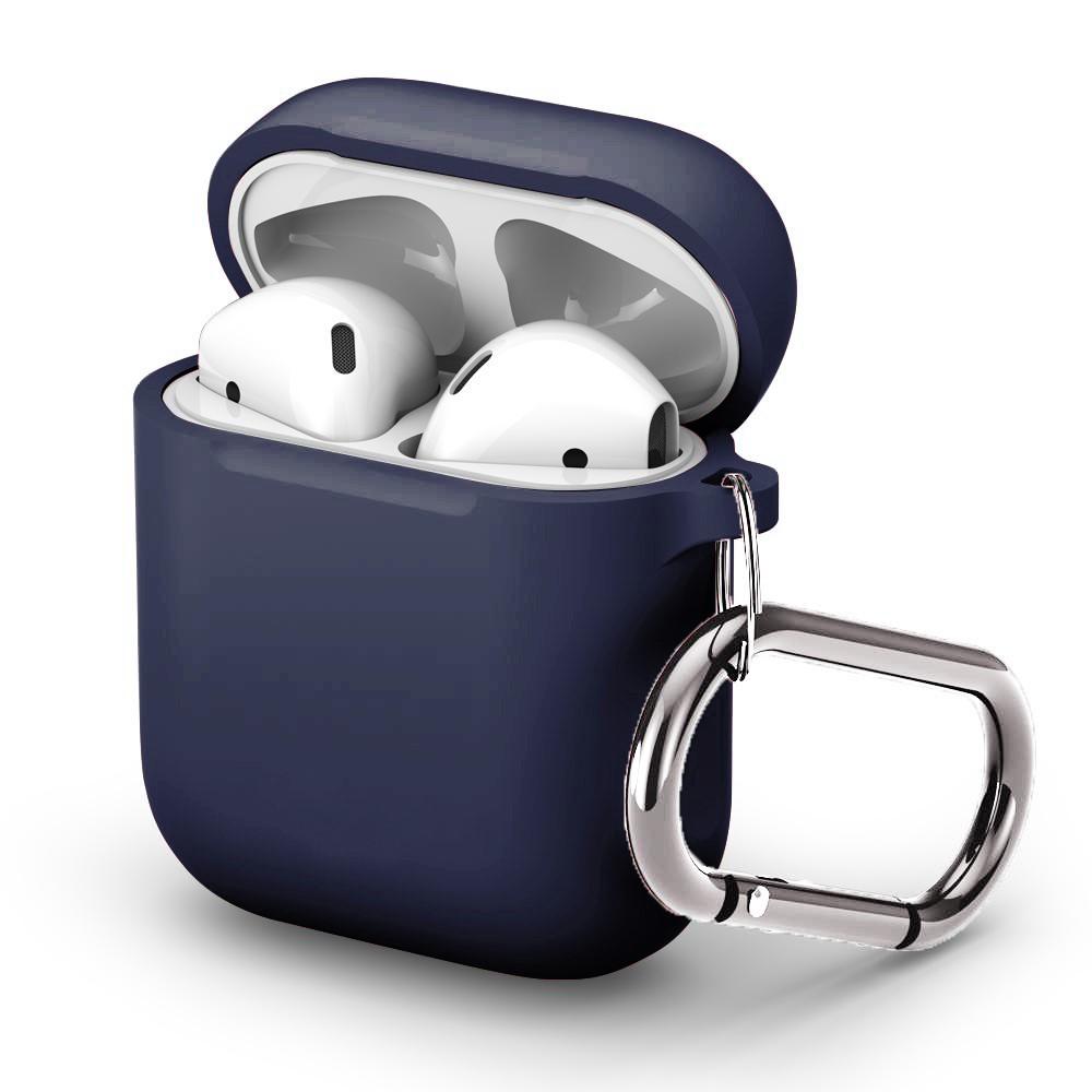 AirPods Siliconen hoesje met karbinerhaak Marine