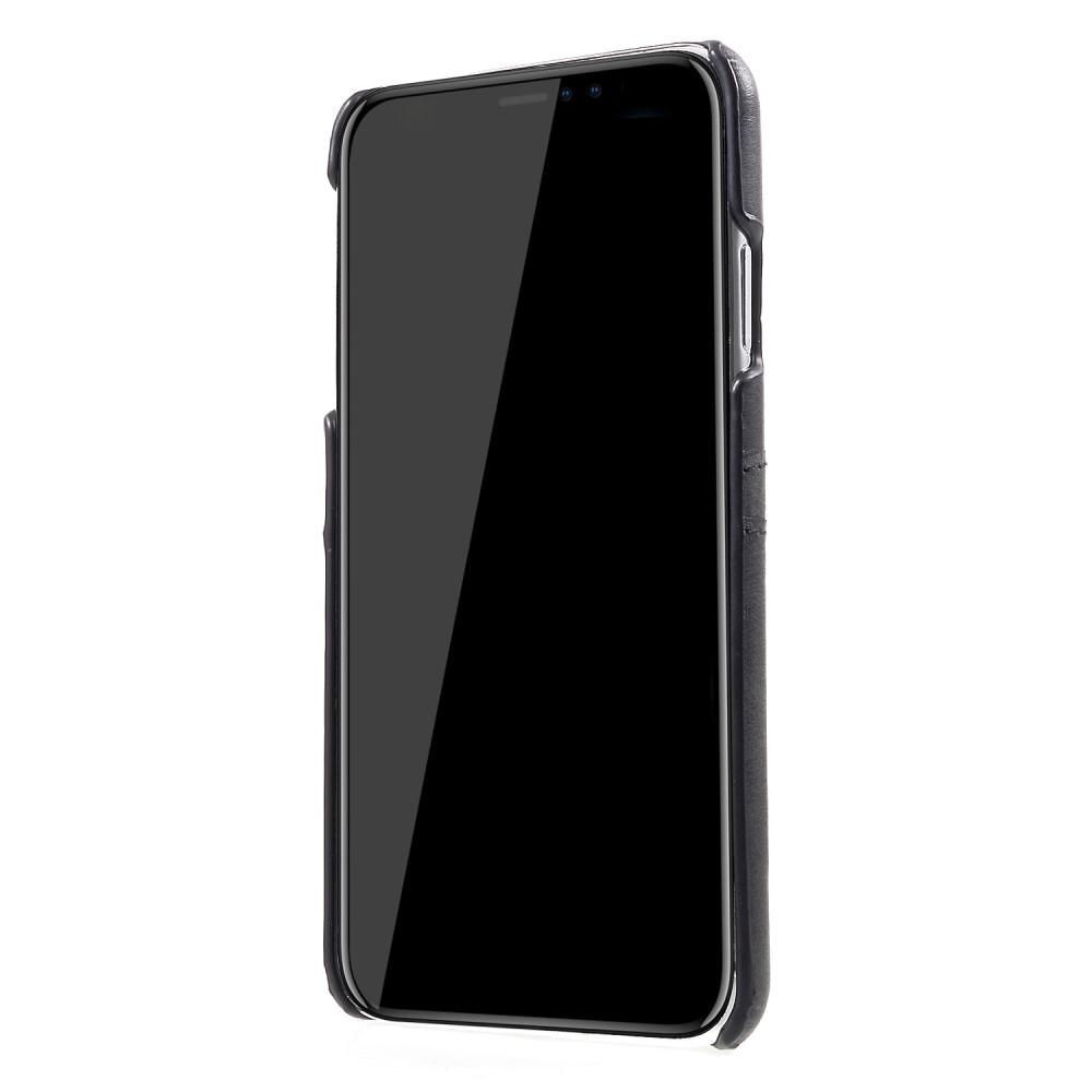 Card Slots Case Apple iPhone Xs Max Zwart