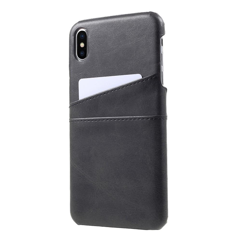 Card Slots Case Apple iPhone Xs Max Zwart