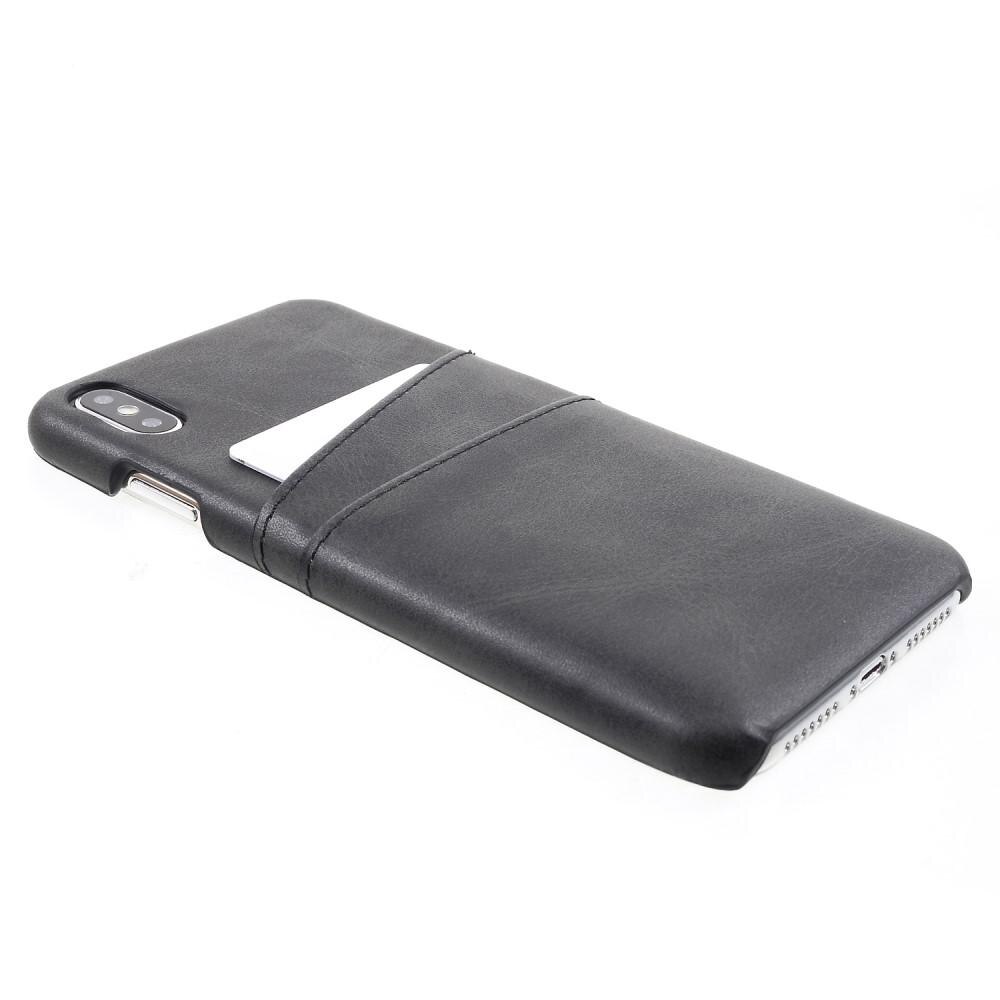 Card Slots Case Apple iPhone Xs Max Zwart