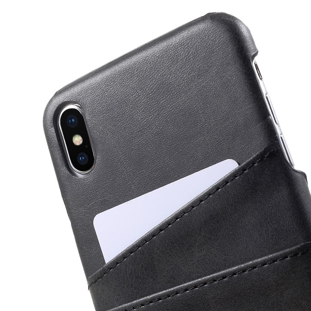 Card Slots Case Apple iPhone Xs Max Zwart
