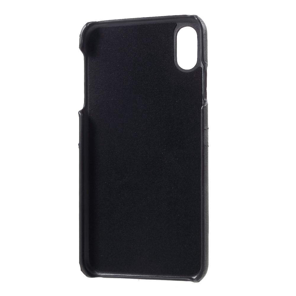 Card Slots Case Apple iPhone Xs Max Zwart
