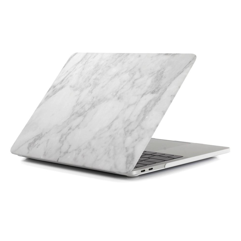 MacBook Air 13 2018/2019/2020 Backcover hoesje wit marmer