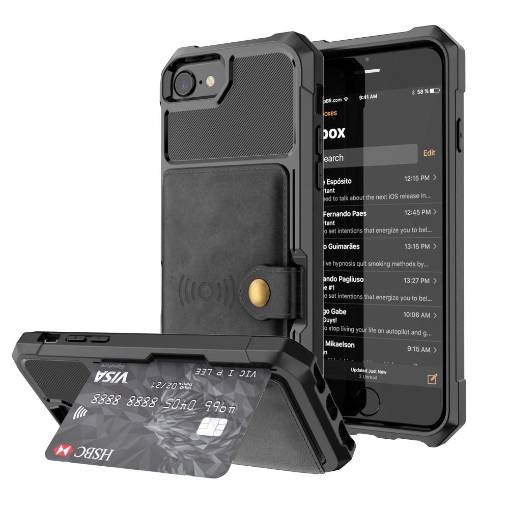 iPhone 7 Tough Multi-slot Case zwart