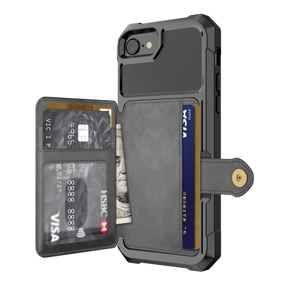 iPhone 8 Tough Multi-slot Case zwart