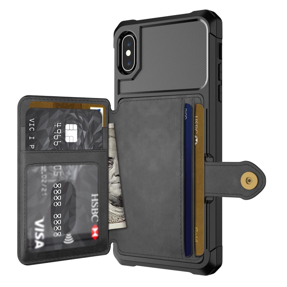 iPhone Xs Max Tough Multi-slot Hoesje Zwart