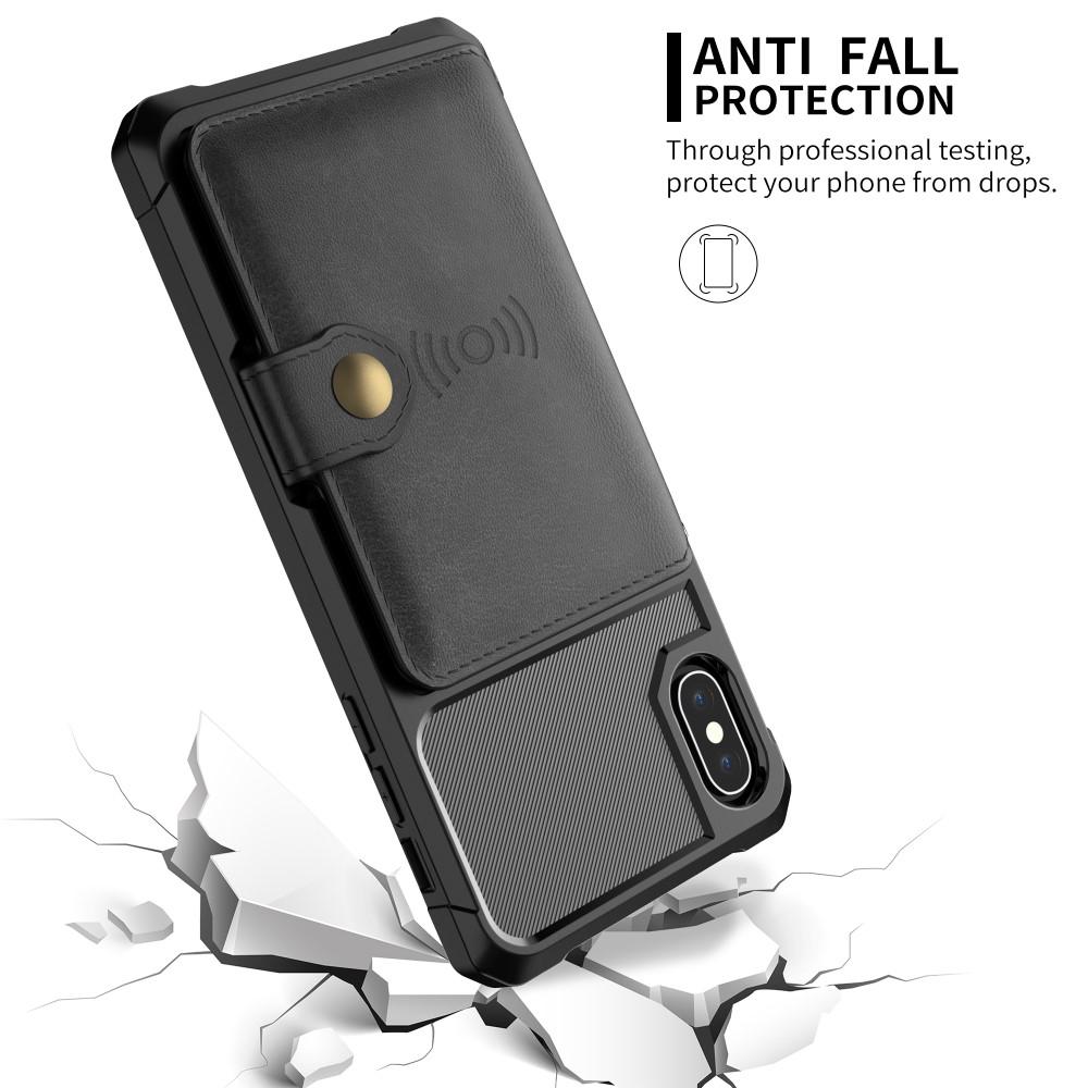 iPhone Xs Max Tough Multi-slot Hoesje Zwart
