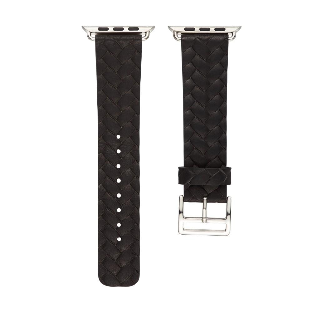 Apple Watch 41mm Series 8 Woven Leather Band zwart