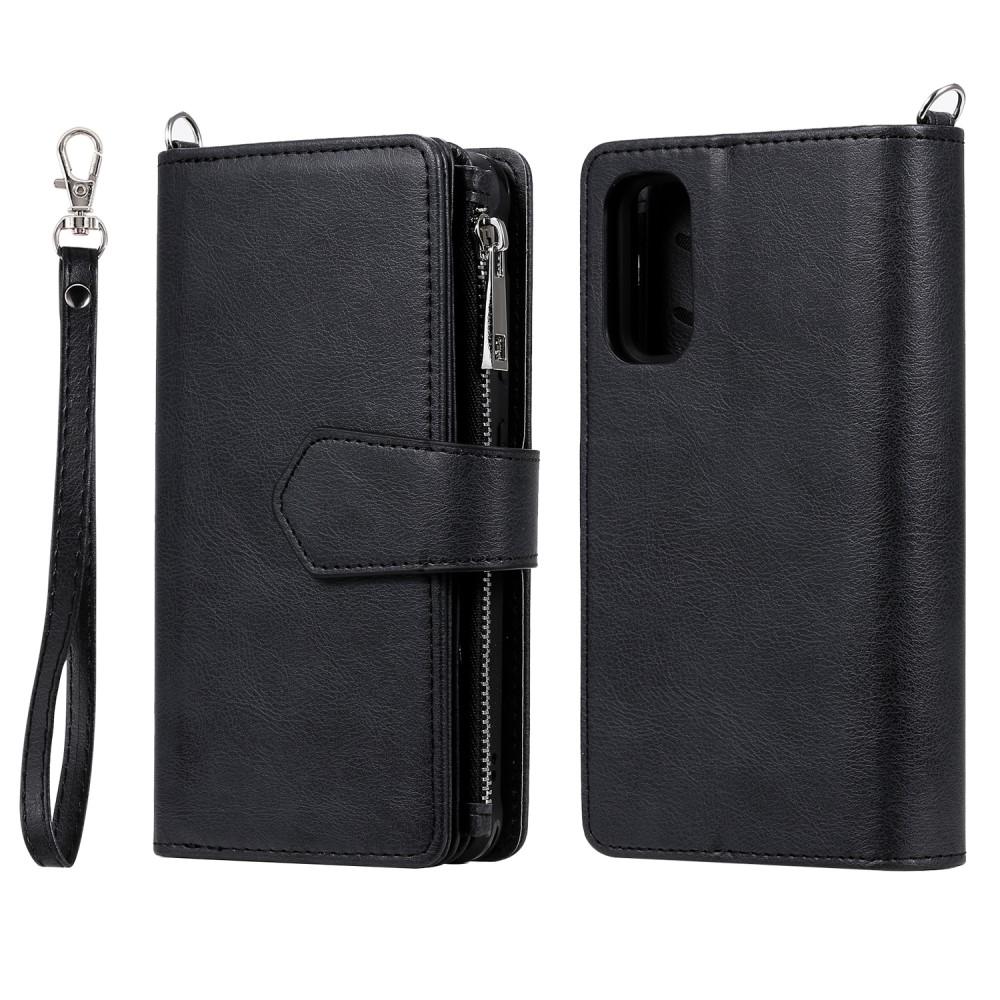 Samsung Galaxy S20 Zipper Magnet Wallet Zwart