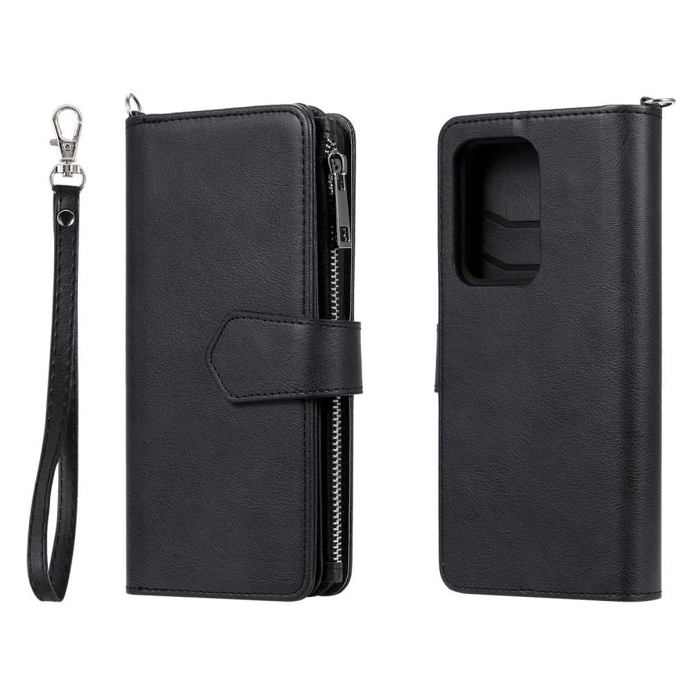 Samsung Galaxy S20 Ultra Zipper Magnet Wallet Zwart