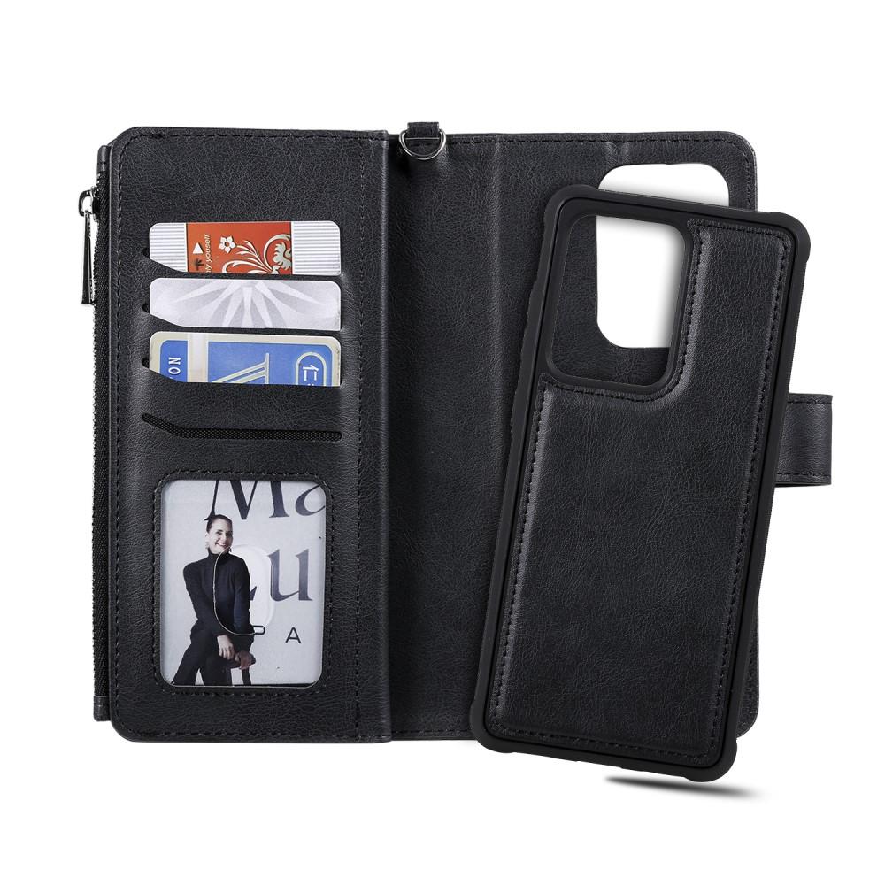 Samsung Galaxy S20 Ultra Zipper Magnet Wallet Zwart