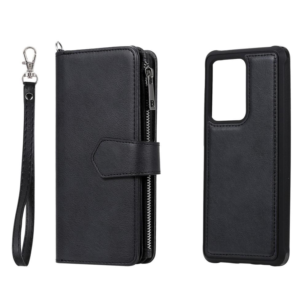 Samsung Galaxy S20 Ultra Zipper Magnet Wallet Zwart