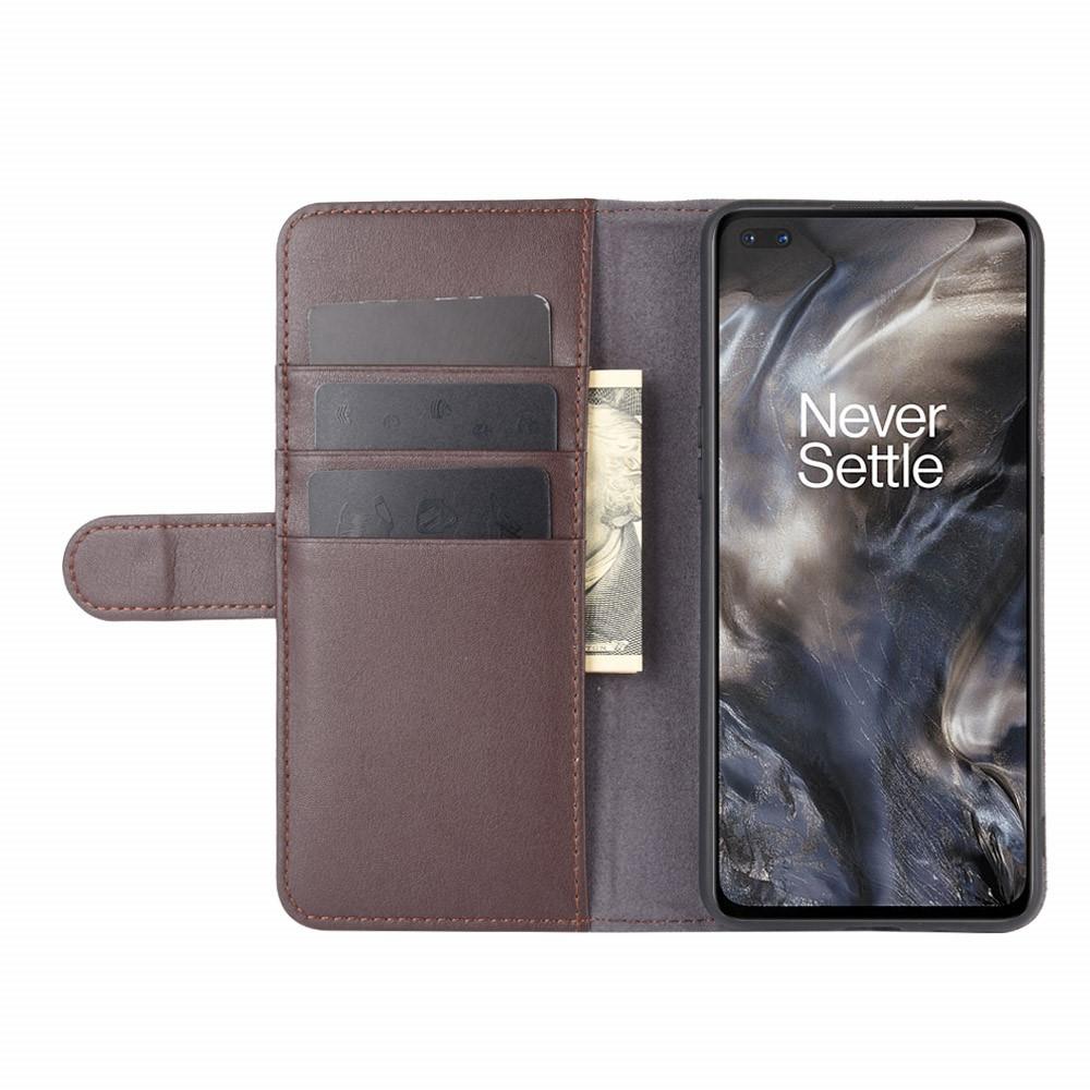 OnePlus Nord Echt lederen hoesje Bruin